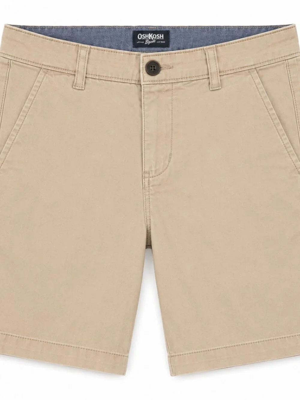 OshKosh - Boys Size 8 Khaki Shorts Adjustable Waist Casual Chino